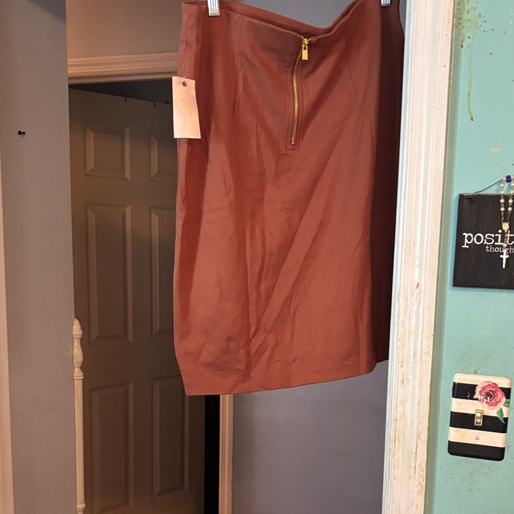 NWT Philosophy Terracotta Pencil Skirt Size 12 - Picture 3 of 4